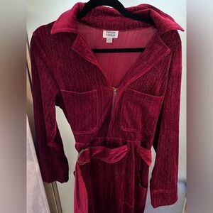 Unique Vintage Red/Burgundy Jumpsuit, Large